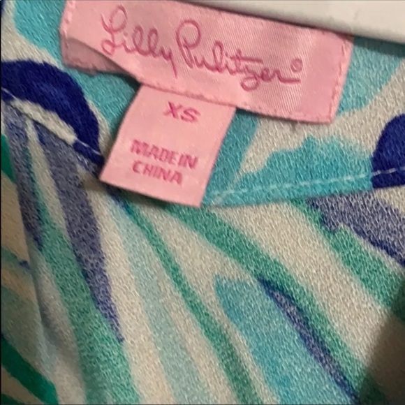 Lilly Pulitzer xs blue green  dress - Picture 4 of 6